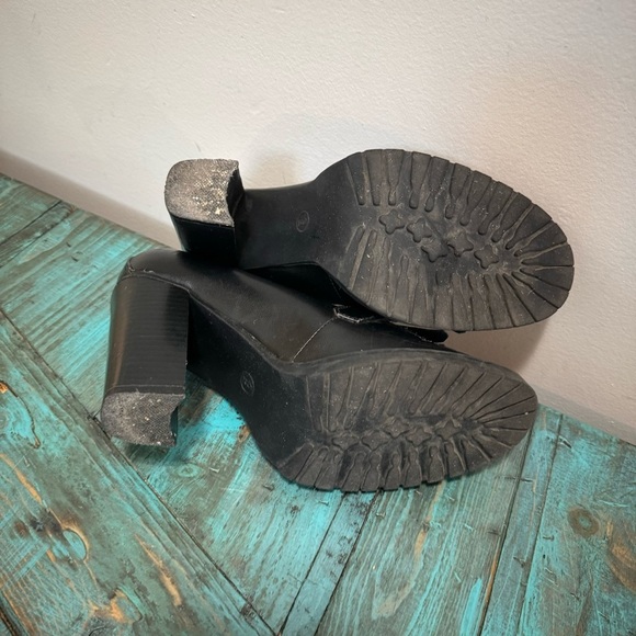 Vintage 725 Originals Black Chunky Heeled Loafers Size 9 - Picture 8 of 15